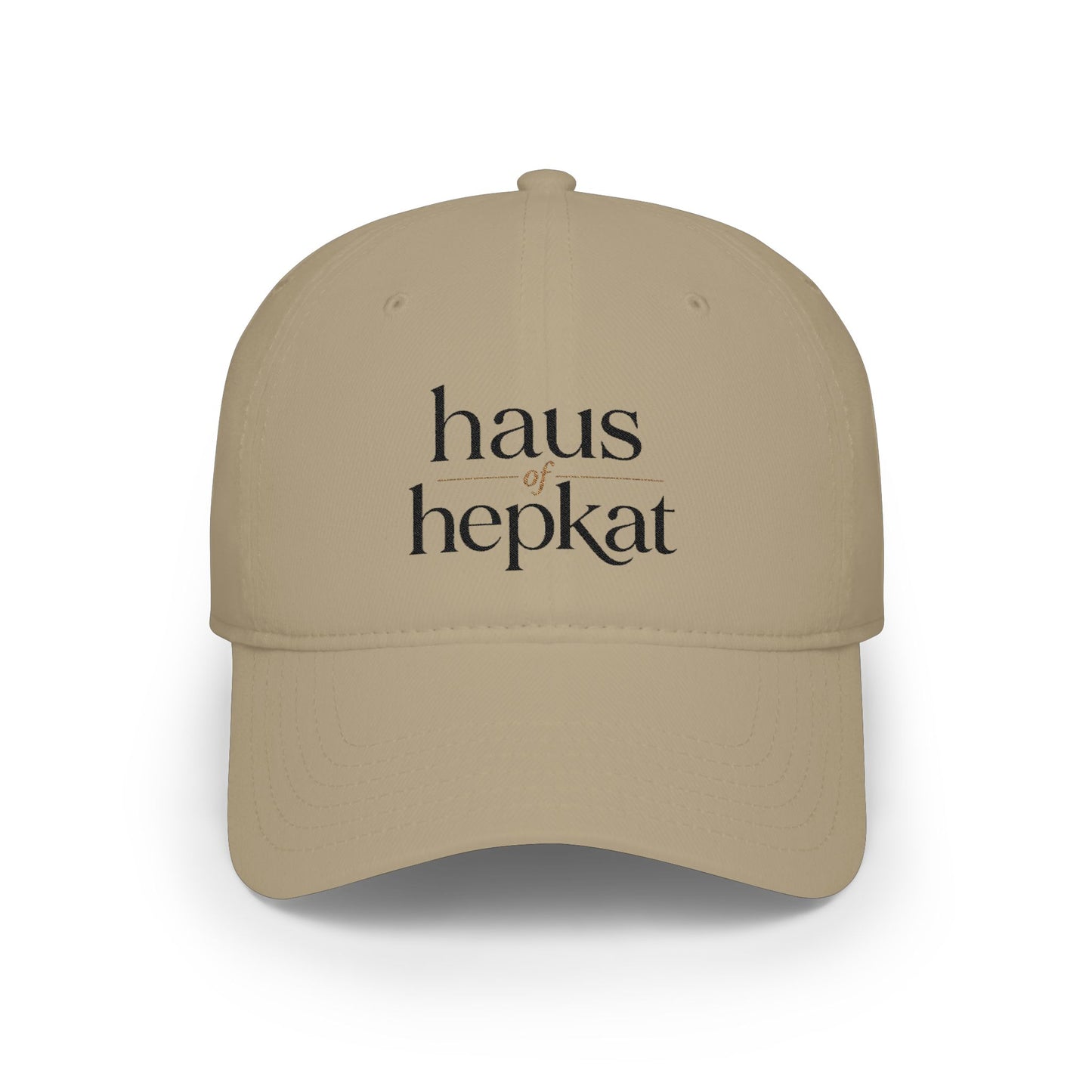 Baseball Cap — 'haus hepkat' Minimalist Red Low-Profile Hat