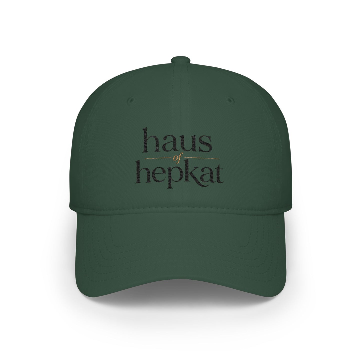 Baseball Cap — 'haus hepkat' Minimalist Red Low-Profile Hat