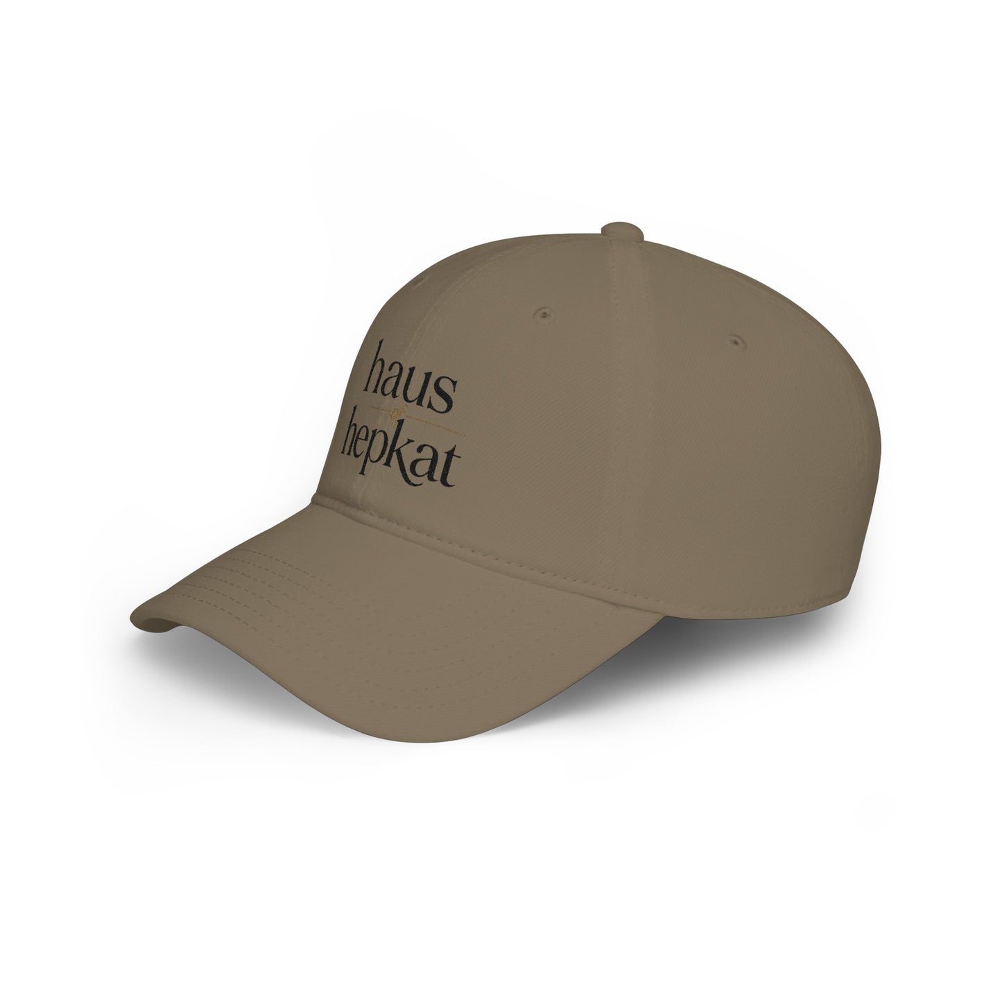 Baseball Cap — 'haus hepkat' Minimalist Red Low-Profile Hat