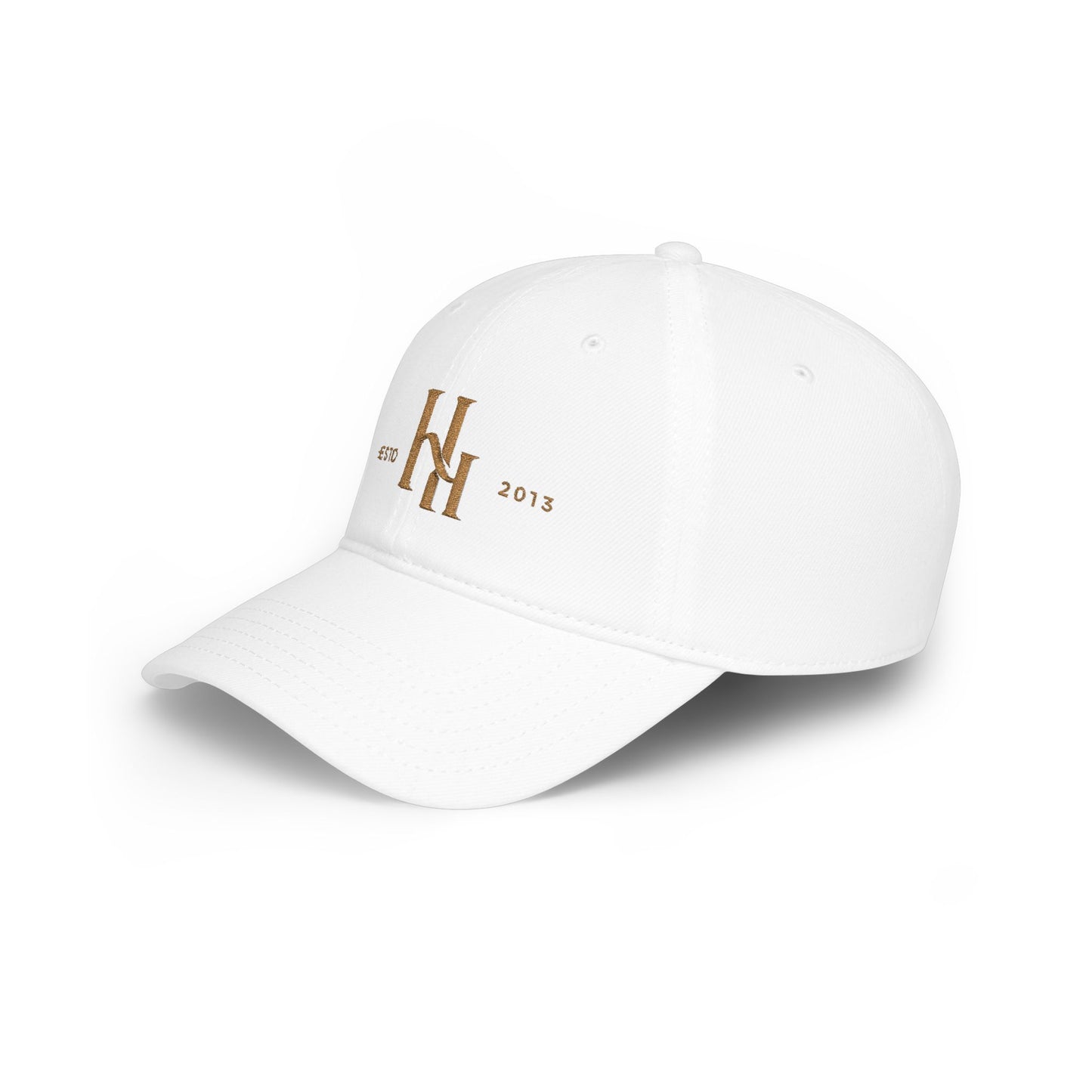Low Profile Baseball Cap with Gold 'H' Monogram (ESTD 2018)