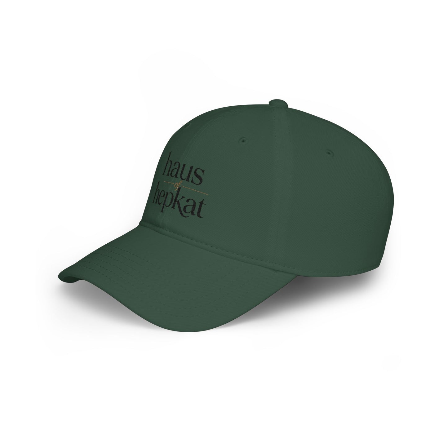 Baseball Cap — 'haus hepkat' Minimalist Red Low-Profile Hat