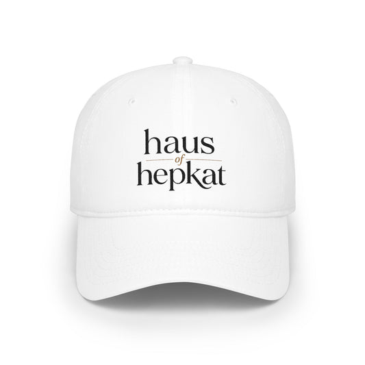 Baseball Cap — 'haus hepkat' Minimalist Red Low-Profile Hat